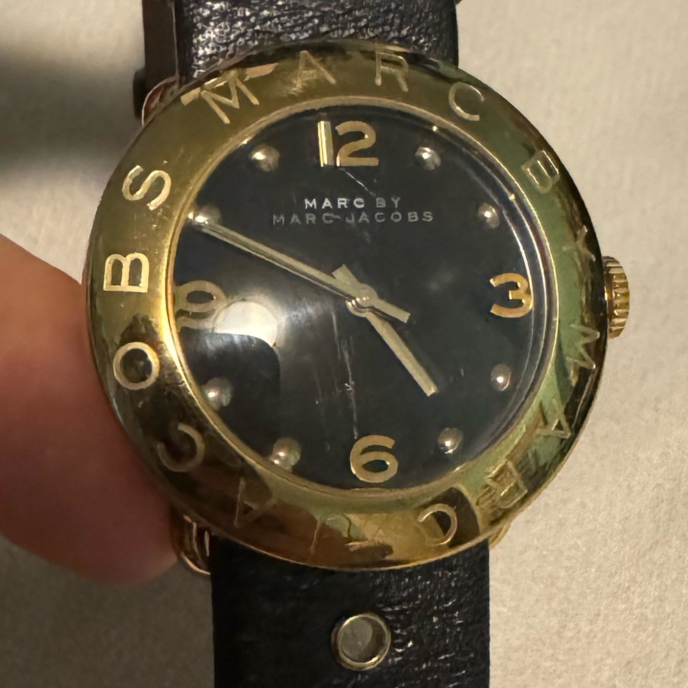 Marc Jacobs Black and Gold Watch